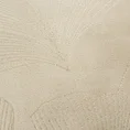 Koc GINKO1 miękki i miły w dotyku z błyszczącym nadrukiem z motywem liści miłorzębu - 150 x 200 cm - kremowy 4