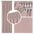 Zasłona DORA z gładkiej i miękkiej w dotyku tkaniny o welurowej strukturze - 140 x 175 cm - różowy 9