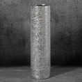 Wazon ceramiczny RISO z drobnym błyszczącym wzorem - ∅ 13 x 50 cm - srebrny 1