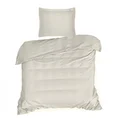NOVA COLOUR Poszewka na poduszkę bawełniana z satynowym połyskiem i ozdobną kantą - 50 x 70 cm - beżowy 5