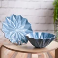 Patera ceramiczna ALANI z geometrycznymi wytłoczeniami - 28 x 28 x 11 cm - niebieski 4