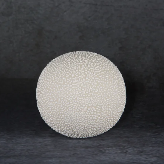 Kula ceramiczna RISO z efektem rosy - ∅ 8 x 7 cm - kremowy