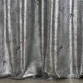 Zasłona BRUGGE ze srebrnym marmurkowym nadrukiem - 140 x 250 cm - srebrny 3