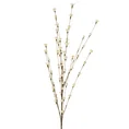 GAŁĄZKA Z DROBNYMI KWIATKAMI, kwiat sztuczny dekoracyjny z pianki foamiran - dł. 80 cm dł. kwiat 50 cm - kremowy 1