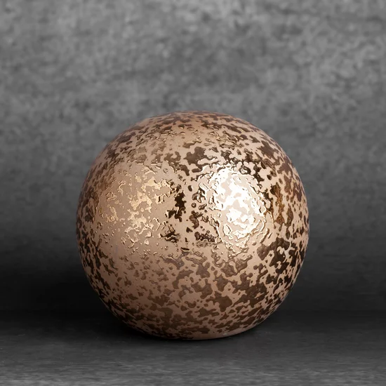 Kula ceramiczna EDITA z nakrapianym złotym wzorem - ∅ 9 x 9 cm - złoty