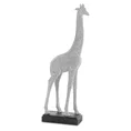 Żyrafa- figurka dekoracyjna ELDO o drobnym strukturalnym wzorze - 13 x 6 x 34 cm - srebrny 2