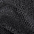 Ręcznik DANNY bawełniany o ryżowej strukturze podkreślony żakardową bordiurą o wypukłym wzorze - 70 x 140 cm - czarny 5