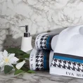 EVA MINGE Ręcznik EVA 8 z puszystej bawełny z bordiurą zdobioną designerskim nadrukiem - 70 x 140 cm - czarny 6