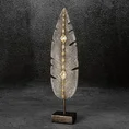 Egzotyczny liść figurka ceramiczna srebrno-złota - 8 x 5 x 30 cm - srebrny 1