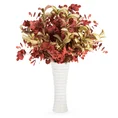 Gałązka z czerwonymi listeczkami, sztuczny kwiat dekoracyjny - dł.90cm dł.liśći 50cm - czerwony 2