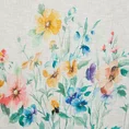Zasłona AMELIA z tkaniny z dodatkiem lnu z barwnym kwiatowym motywem - 140 x 260 cm - naturalny 9