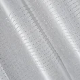 Firana z matowej etaminy zdobiona pasem srebrnych dżetów - 140 x 250 cm - biały 6